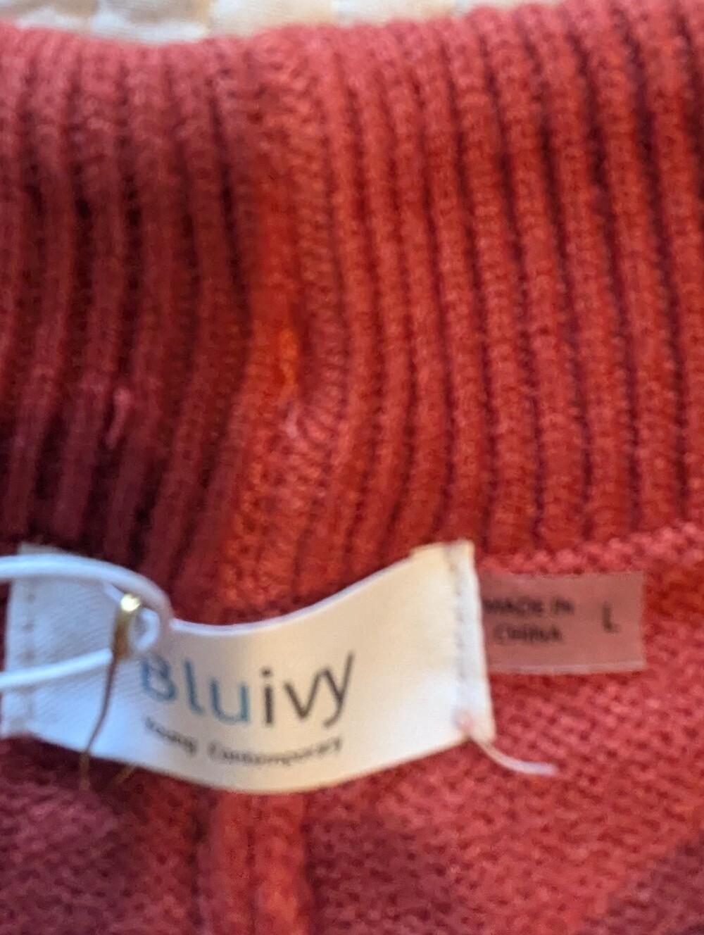 BLUIVY Knit Drawstring Shorts In Spice Large - Picture 4 of 8